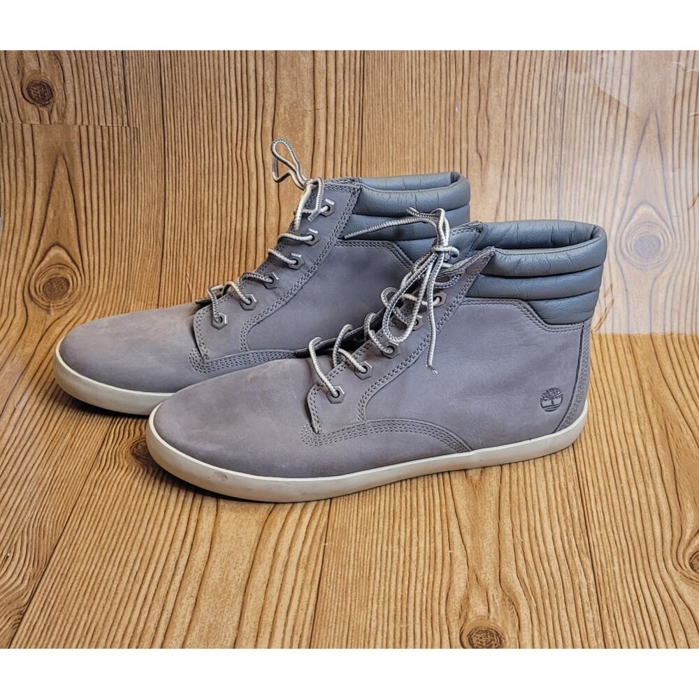 Timberland dausette gray leather high top womens shoes sneakers boots Size 10